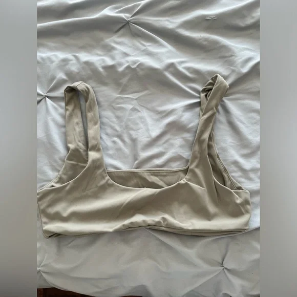 DYNAMITE alani sculpt micro bra top in vintage khaki size small - Picture 7 of 7